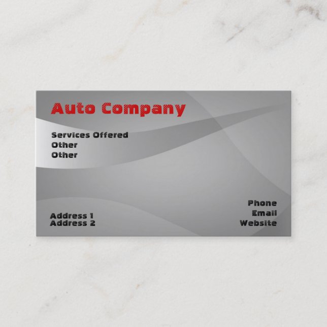 Automotive Business card (Front)