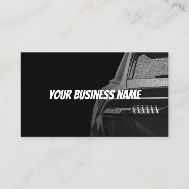 Automotive Business Card - Bold Dark Design (Front)