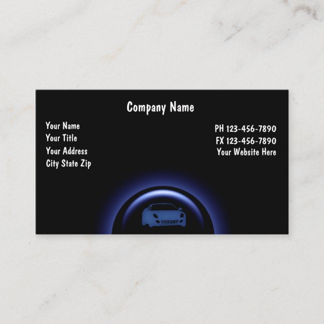 Automotive Business Cards (Front)