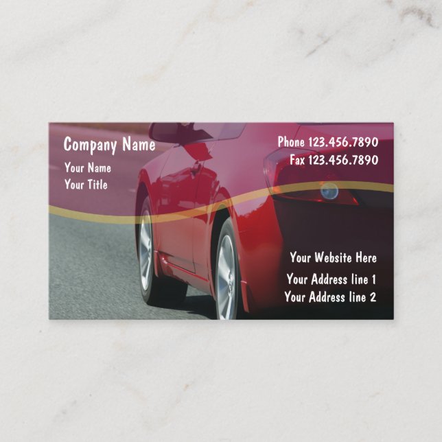 Automotive Business Cards (Front)