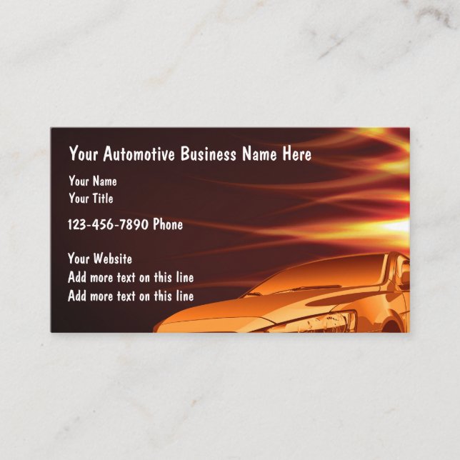 Automotive Business Cards (Front)