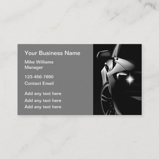 Automotive Business Cards Classic Business Cards (Front)