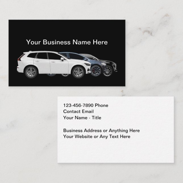 Automotive Business Cards Modern Style (Front/Back)