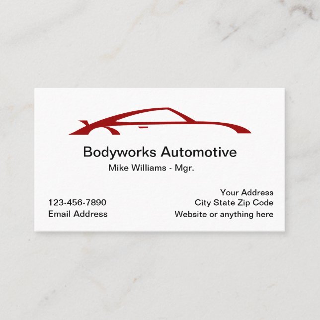 Automotive Business Cards Unique (Front)