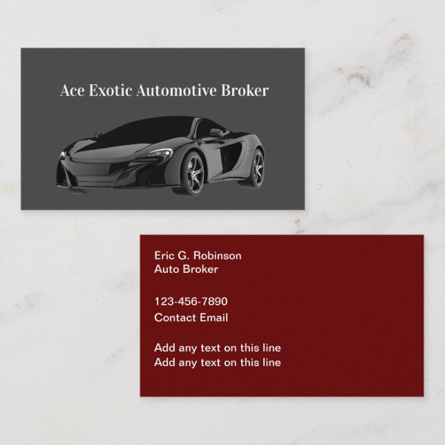 Automotive Business Cards With Cool factor (Front/Back)