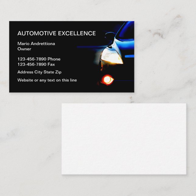 Automotive Business Services Card (Front/Back)
