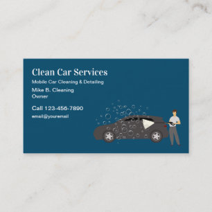 Automotive Car Detailing Business Cards