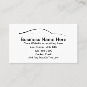 Automotive, Car Detailing Simple Business Cards