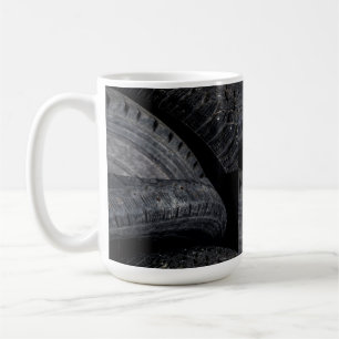 Automotive Car old tires Black Road trips Coffee Mug