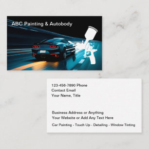 Automotive Car Painting And Detailing Business Card