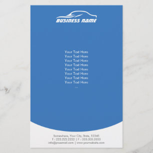 Automotive Car Repair Auto Detailing Plain Blue Flyer