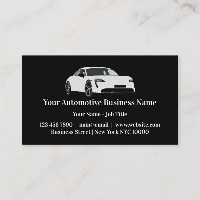 Automotive Car Theme Business Cards (Front)