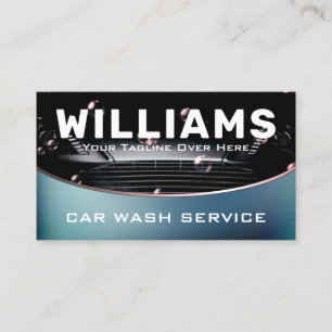 Automotive car wash bold business card
