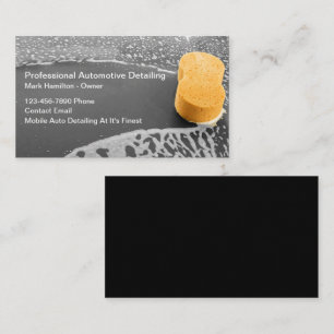Automotive Cleaning And Detailing New Business Card
