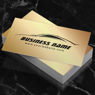 Automotive Cool Gold Car Auto Business Card