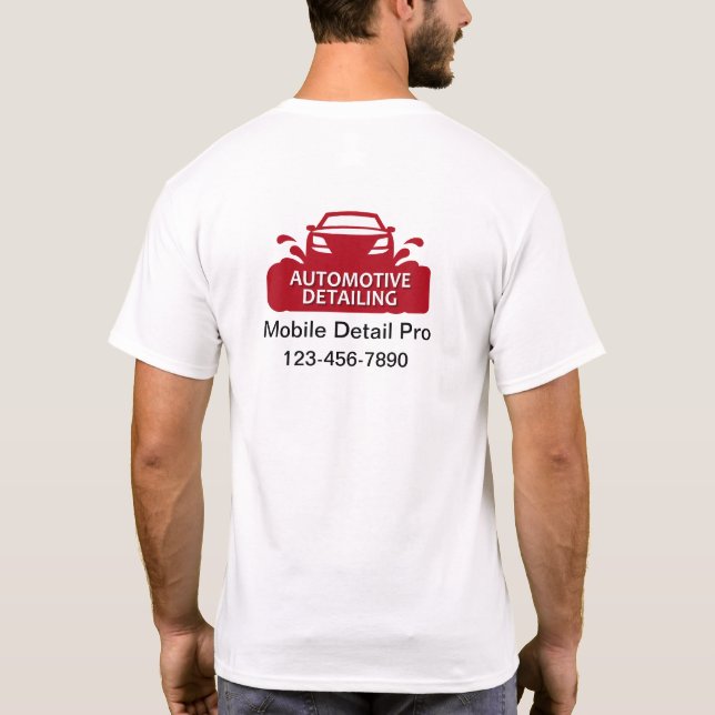 Automotive Detailing Staff Budget Work Shirts (Back)