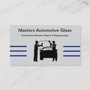 Automotive Glass Repair Replacement Business Cards
