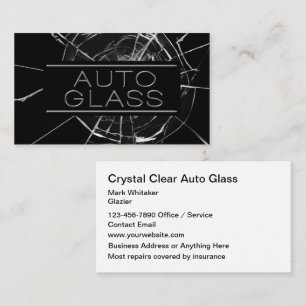 Automotive Glass Repair Service New Business Card