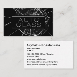 Automotive Glass Repair Service New  Business Card