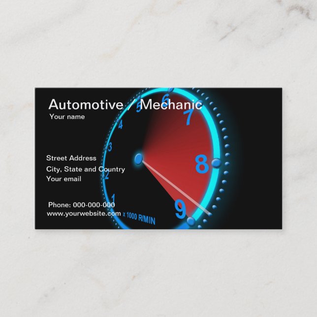 Automotive / Mechanic business card (Front)