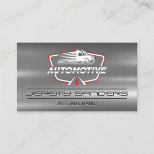 Automotive Mechanic Metal Business Card