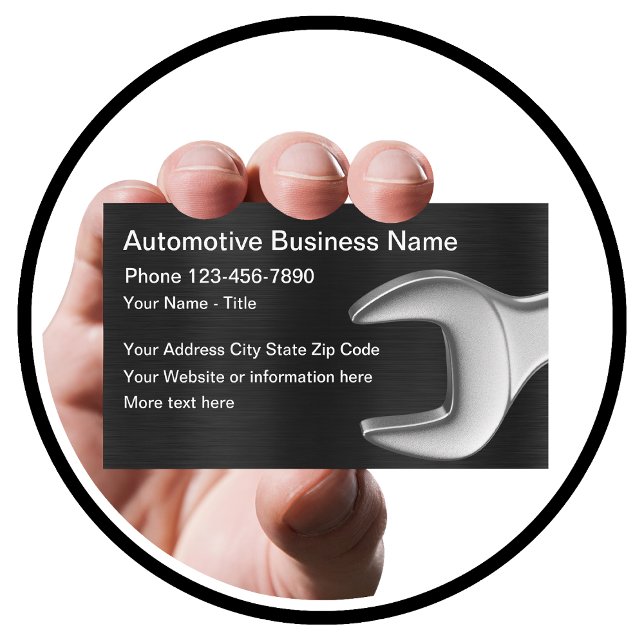 Automotive Mechanic Wrench Design Business Card (Creator Uploaded)