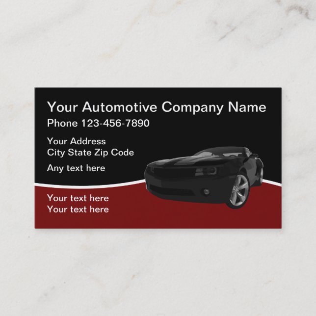Automotive Modern Design Business Card (Front)
