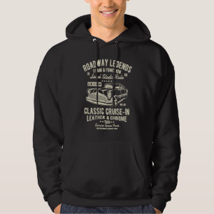 Automotive Nostalgia Classic Car Cruise in Distres Hoodie