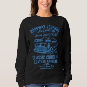 Automotive Nostalgia Classic Car Cruise in Distres Sweatshirt