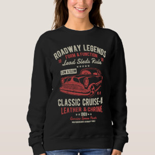 Automotive Nostalgia Classic Car Cruise in Distres Sweatshirt