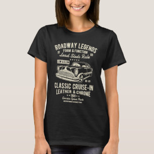 Automotive Nostalgia Classic Car Cruise in Distres T-Shirt