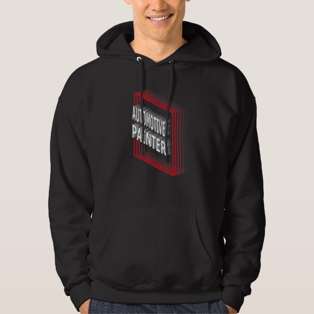 Automotive Painter Job Title Appreciation Retro Hoodie (Front)