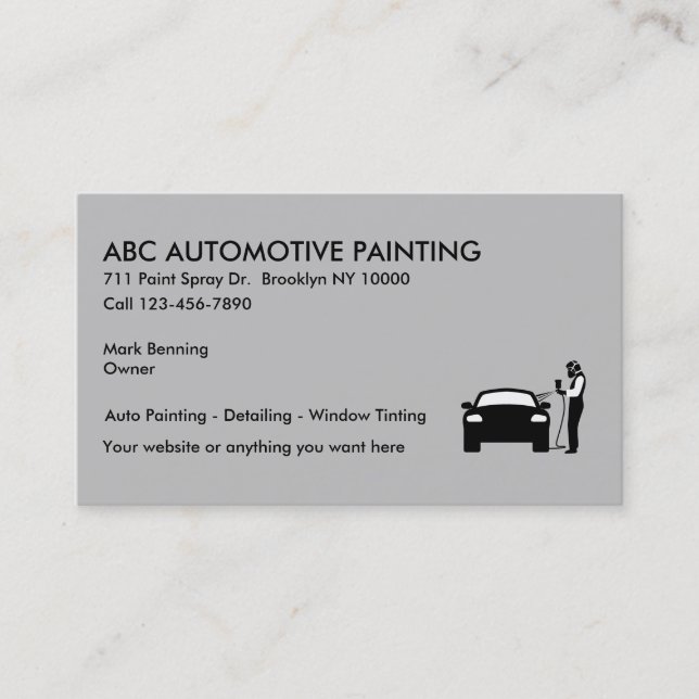 Automotive Painting Business Cards (Front)