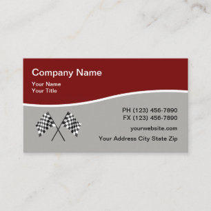 Automotive Racing Flag Theme Business Card