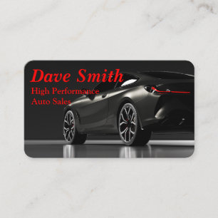 Automotive / Racing / Racer Black Fast Car Business Card