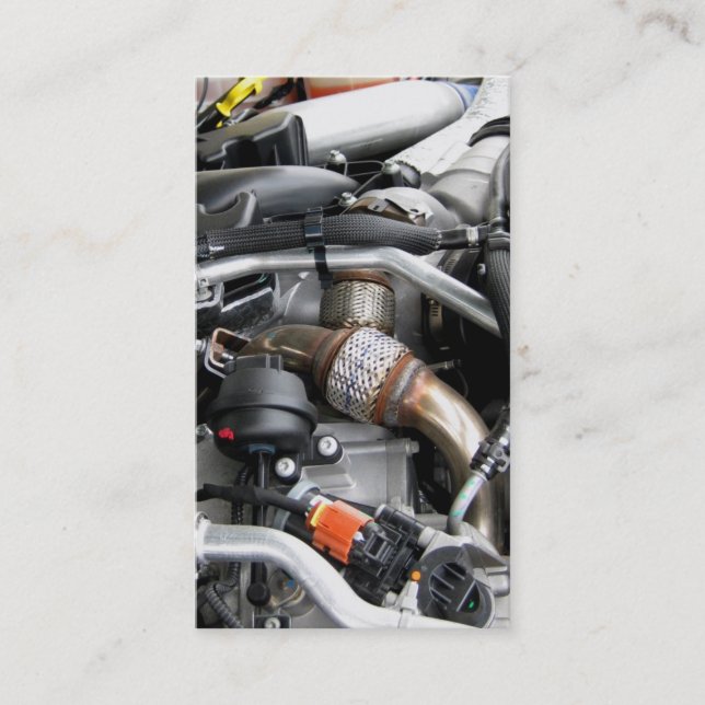 Automotive repair parts mechanic auto technician 2 business card (Front)