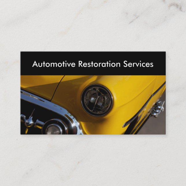 Automotive Restoration Services Business Card (Front)