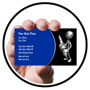 Automotive Retro Sparkplug Design Business Card