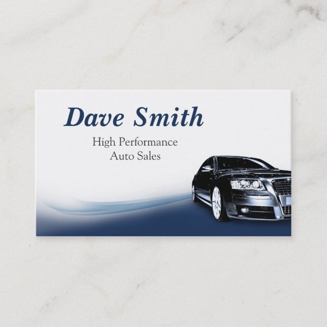 Automotive Sales & Service Business Card (Front)
