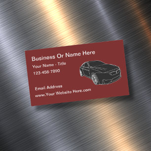 Automotive Services Car Theme Magnetic Business Card