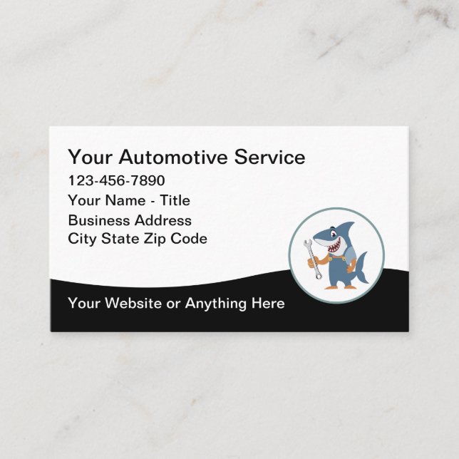 Automotive Services Cool Business Cards (Front)
