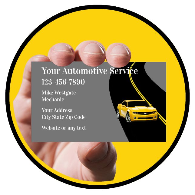 Automotive Services Roadway Theme Business Card (Creator Uploaded)