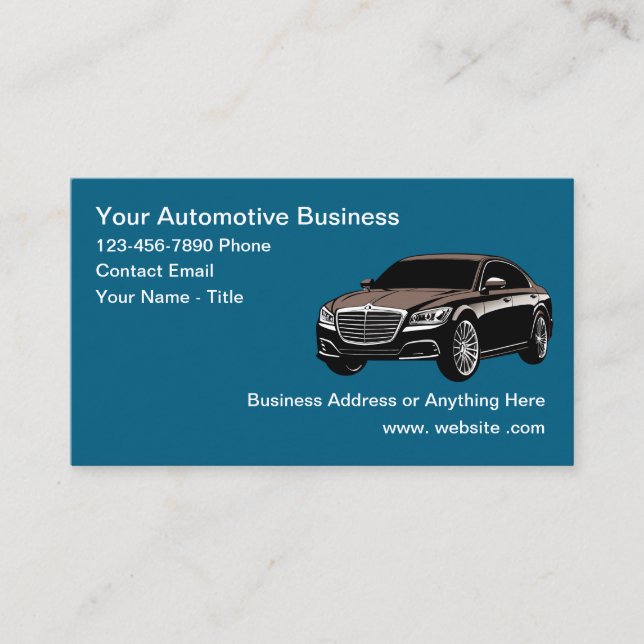 Automotive Simple Business Cards (Front)