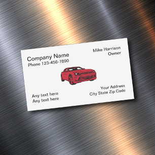 Automotive Theme Simple design Magnetic Business Card