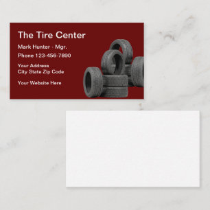 Automotive Tire Centre Simple Design Business Card