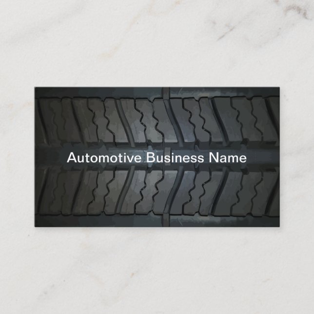 Automotive Tire Tread Background Business Card (Front)