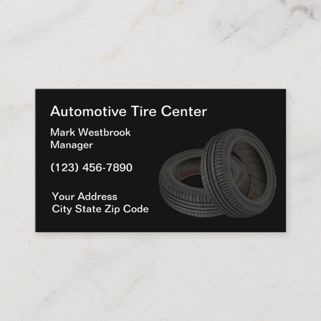 Automotive Tires Theme Business Cards (Front)