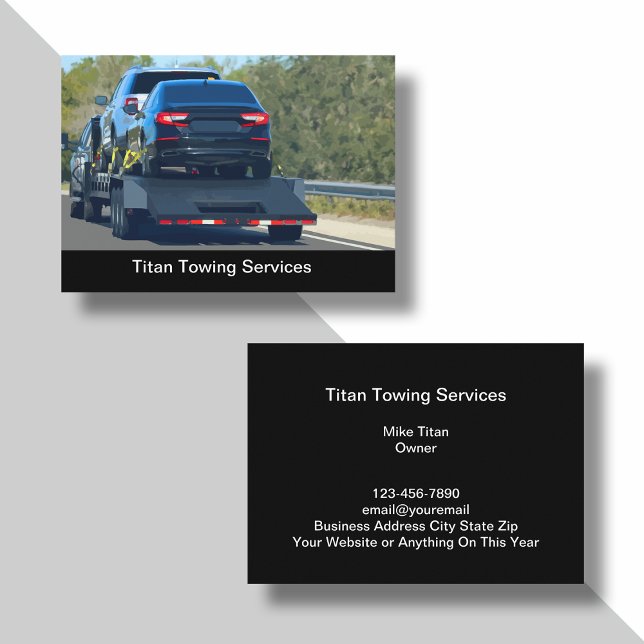 Automotive Tow Truck Roadside Business Cards (Creator Uploaded)