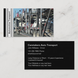 Automotive Transport Car Carrier Theme Business Card