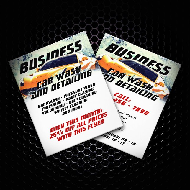 Automotive water splash  flyer (Creator Uploaded)